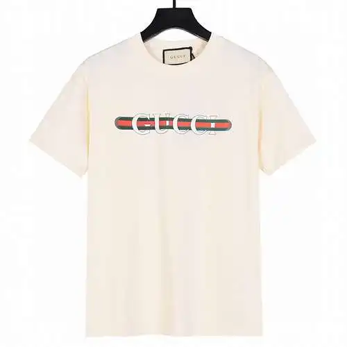 GC/Gucci 24ss nuevo nuevo cinturón con letras impresas de manga corta