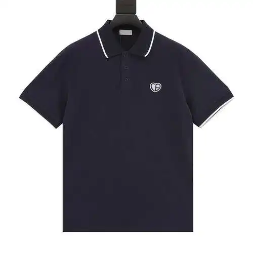 Polo de manga corta con logo CD Love bordado
