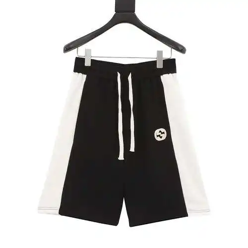 G Home Pantalones cortos bordados con doble G cosidos e incrustados