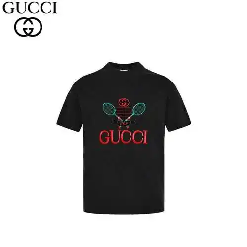 Raqueta de tenis GC/Gucci 24FW bordada manga corta