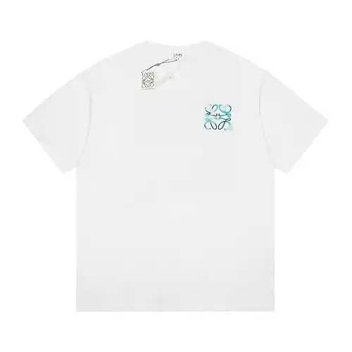 Loewe 24Ss Logo Difuminado Manga Corta Blanco
