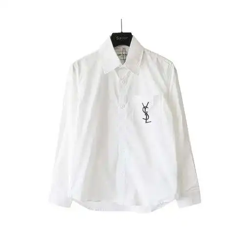 Saint Laurent YSL 23ss camisa con LOGO bordado