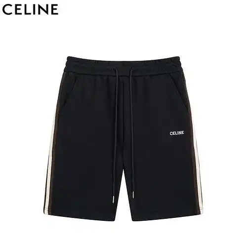 CE/Céline 24FW shorts con tres barras laterales bordados