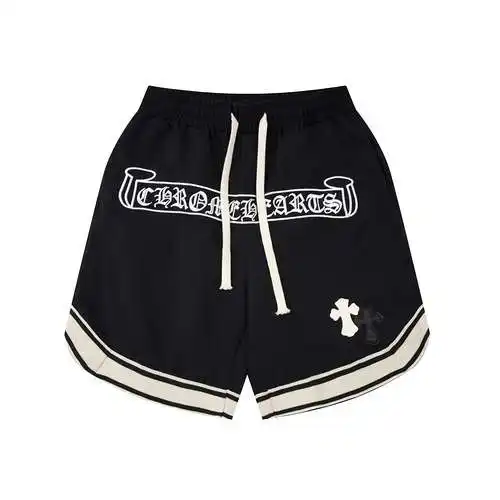 Pantalones cortos en sánscrito con bordado cruzado y etiqueta de cuero con corazón de CH Crow