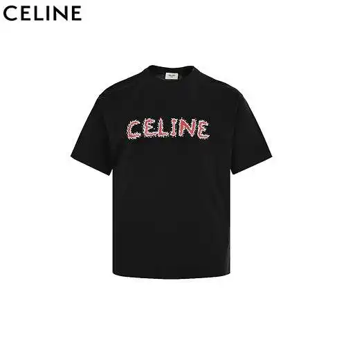 Manga corta con logo de diamante flameado CE/Céline
