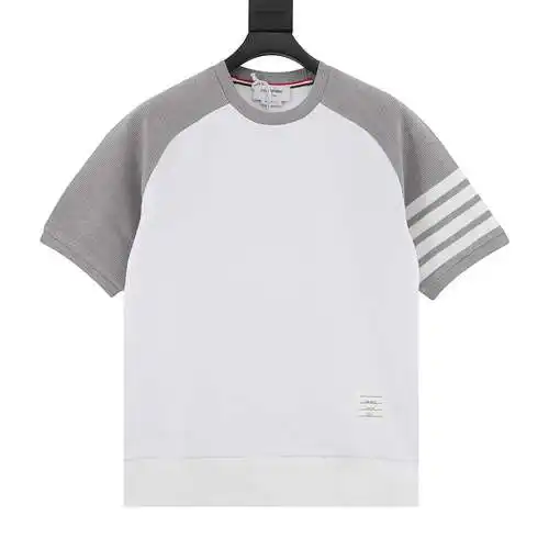 TB water ripple waffle cuello redondo manga corta