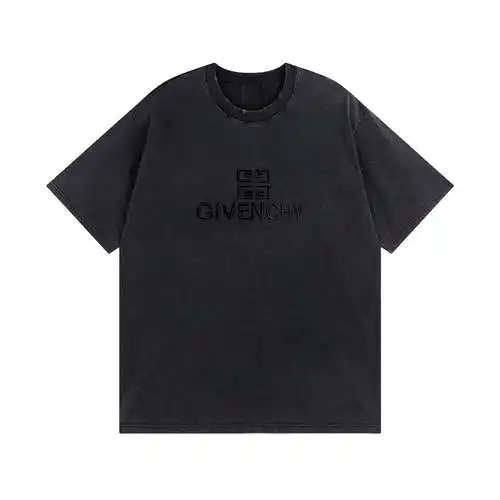Camiseta de manga corta con bordado fino 4G lavada estilo antiguo GVC/Givenchy 24ss
