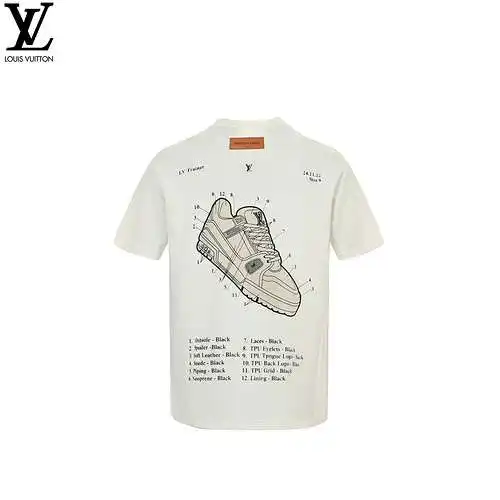 Zapatillas deportivas LV/Louis Vuitton con letras estampadas y manga corta