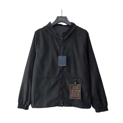 LV Louis Vuitton FW23 Chaqueta de manga larga reversible a prueba de viento con estampado integral p