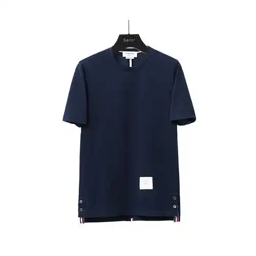 TB Tom Brown Camiseta TB de piqué de algodón con diseño de panal en la espalda clásica
