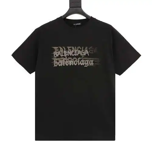 Camiseta de manga corta con estampado laminado tridimensional a simple vista BLCG
