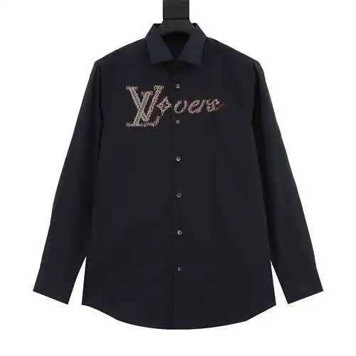 Camisa de manga larga con logo de diamante caliente de 1V