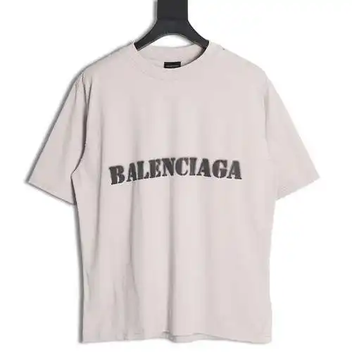 BLCG Balenciaga 24SS camiseta de manga corta con estampado de letras difuminadas