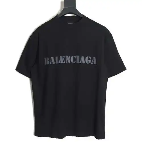 BLCG Balenciaga 24SS camiseta de manga corta con estampado de letras difuminadas