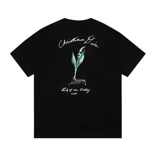 Dior nueva planta patrón inglés manga corta negro