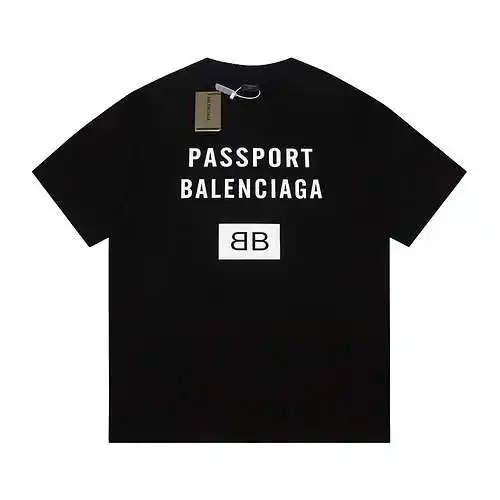 BLCG Balenciaga Double B Passport Manga Corta Negro