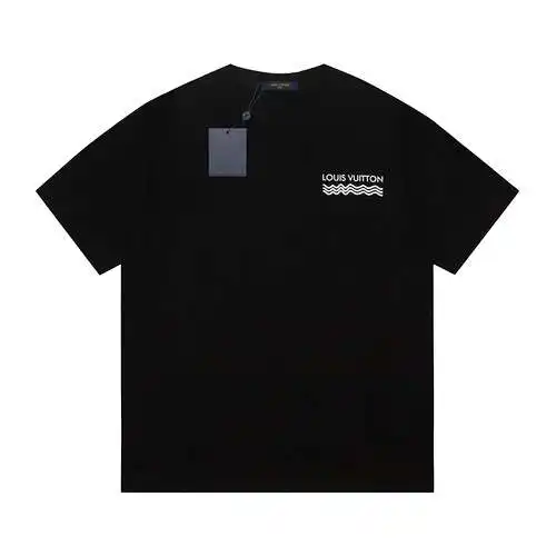 LV Louis Vuitton monograma manga corta negro