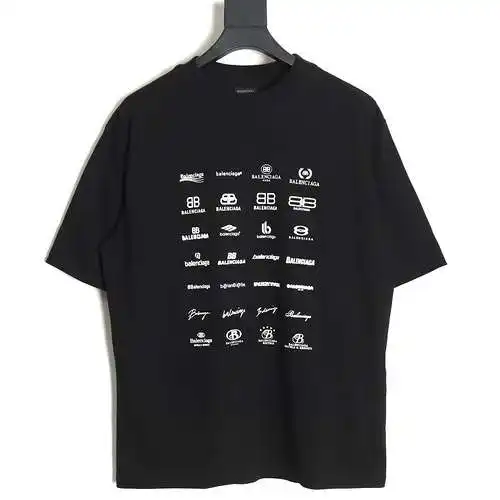 Camiseta de manga corta con logo estampado BLCG Balenciaga 24SS