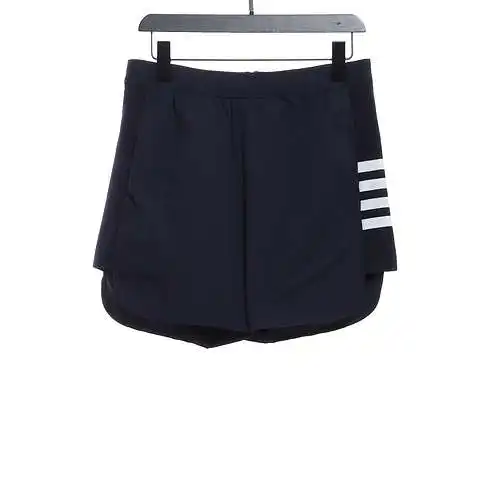 Pantalón corto TB de canalé lateral de cuatro barras de secado rápido azul oscuro