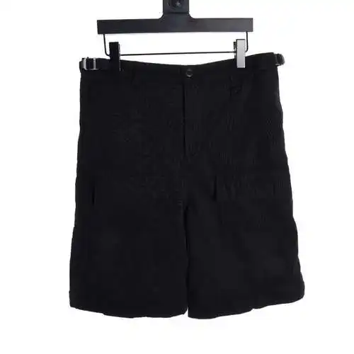 BLCG24ss Pantalón cargo cargo acampanado de algodón a cuadros extraíble microacampanado