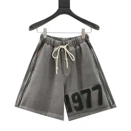 FOG Temporada 8 Pantalones cortos con cremallera 1977 lavados de doble línea