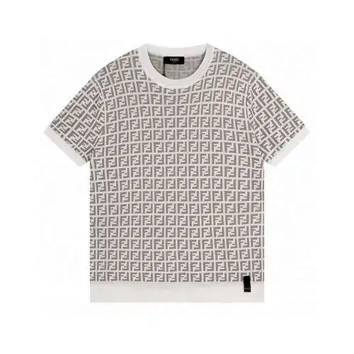 FD Fendi de punto jacquard integral de manga corta