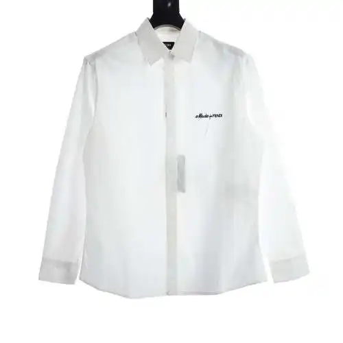 Camisa de manga larga con letras bordadas FD 24SS