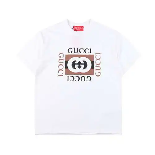 GC/Gucci 24SS nueva camiseta de manga corta con estampado cuadrado