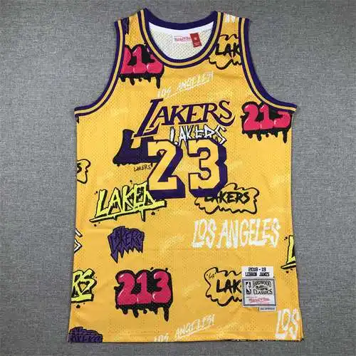 Lakers No. 23 James Graffiti Versión Amarillo