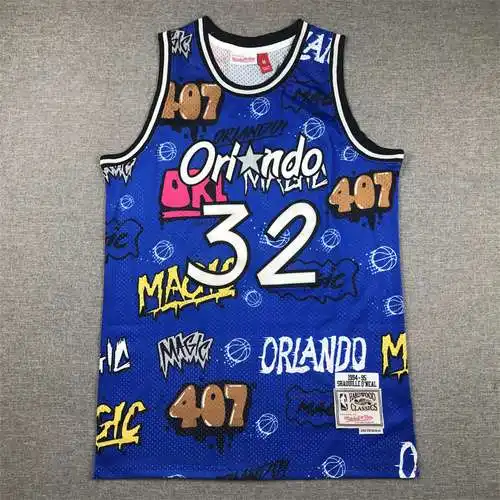 número mágico 32 o'neal versión graffiti azul
