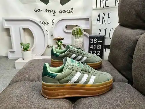 122DAdidas Originals Gazelle Bold W trébol suela gruesa de tres capas zapatillas deportivas informal