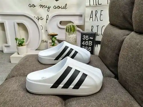 386Dadidas Adifom Stan Mule trébol zapatillas casuales de suela gruesa, zapatos que realzan, materia