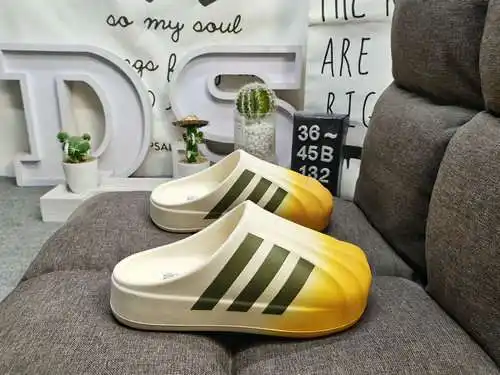 132Dadidas Adifom Stan Mule trébol zapatillas casuales de suela gruesa, zapatos que realzan, materia