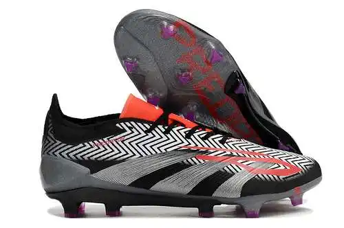(Llegó) Zapatos de fútbol Adidas Falcon Essence totalmente tejidos de caña alta FG con cordones PRED
