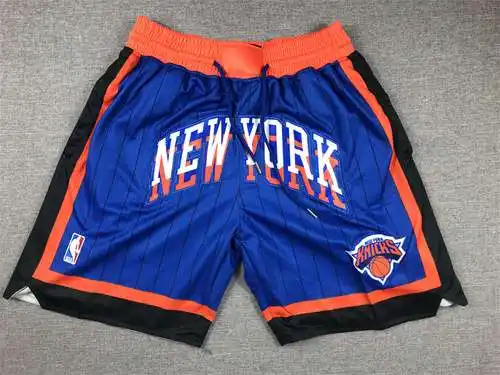 Pantalones hortensias con cremallera y bolsillo azul de los Knicks