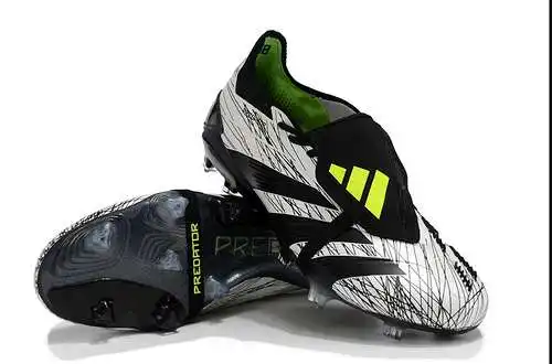 Llegada) Zapatillas de fútbol Adidas Falcon Essence totalmente tejidas de caña alta FG con cordones 