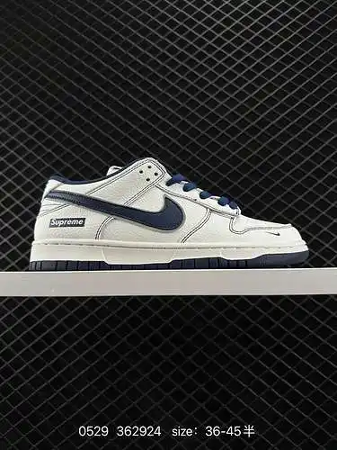 2 Supreme x Nike SB Dunk Low conjunta 3M reflectante color azul marino zapatos de skate deportivos c