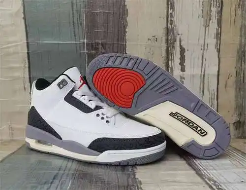 Zapatillas JORDAN 3 blanco gris hombre 40--47