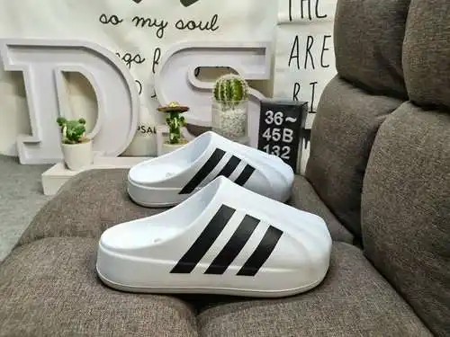 132Dadidas Adifom Stan Mule trébol zapatillas casuales de suela gruesa, zapatos que realzan, materia