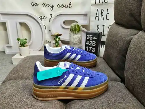173DAdidas Originals Gazelle Bold W trébol de tres capas suela gruesa zapatillas deportivas retro ve