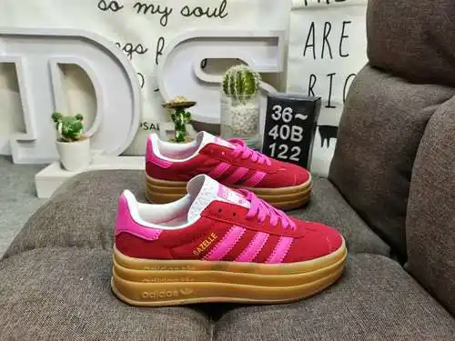 122DAdidas Originals Gazelle Bold W trébol suela gruesa de tres capas zapatillas deportivas informal