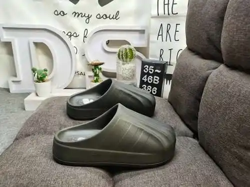 386Dadidas Adifom Stan Mule trébol zapatillas casuales de suela gruesa, zapatos que realzan, materia