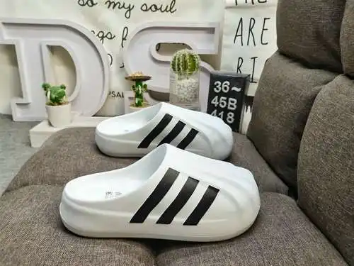 418Dadidas Adifom Stan Mule trébol zapatillas casuales de suela gruesa, zapatos que realzan, materia