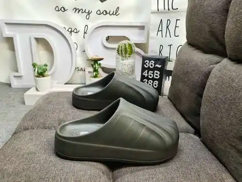 386Dadidas Adifom Stan Mule trébol zapatillas casuales de suela gruesa, zapatos que realzan, materia