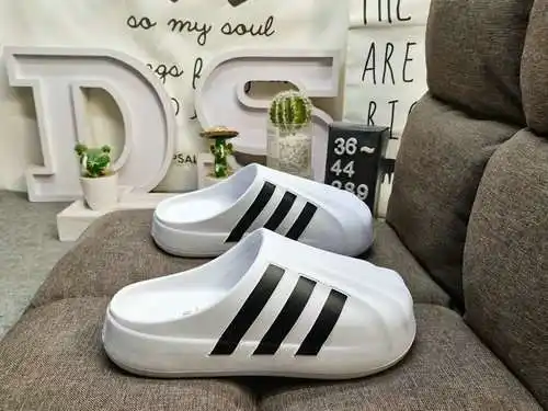 289Dadidas Adifom Stan Mule trébol zapatillas casuales de suela gruesa, zapatos que realzan, materia