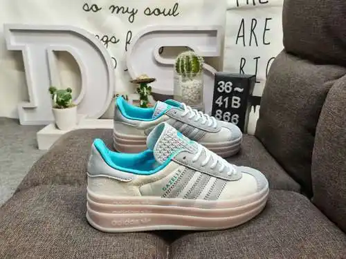 866DAdidas Originals Gazelle Bold W trébol de tres capas suela gruesa zapatillas deportivas retro ve