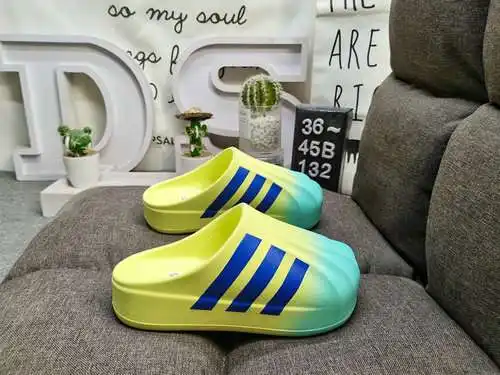 132Dadidas Adifom Stan Mule trébol zapatillas casuales de suela gruesa, zapatos que realzan, materia