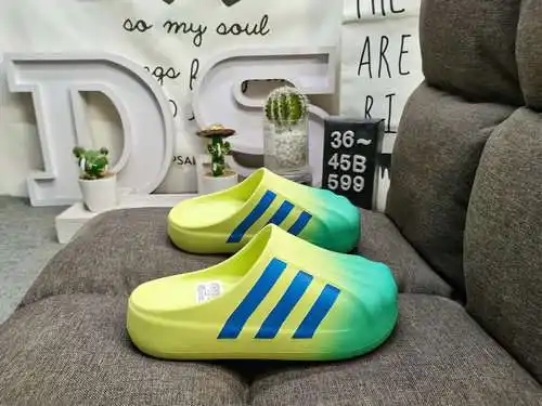 599Dadidas Adifom Stan Mule trébol zapatillas casuales de suela gruesa, zapatos que realzan, materia