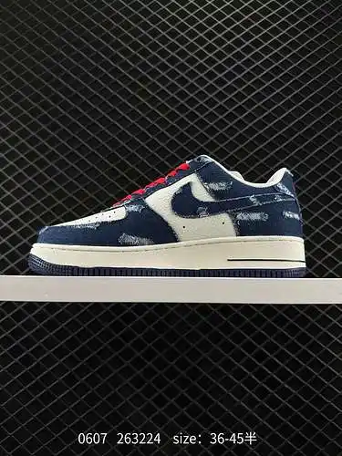 2 Nike Air Force Low Air Force One denim Levi's zapatillas deportivas informales, versátiles y de ca