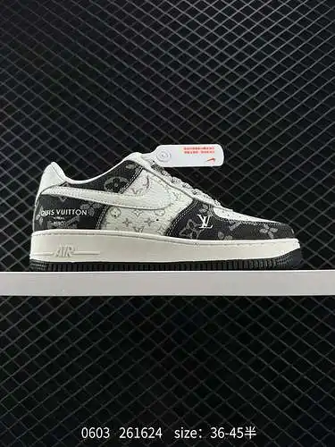 2▪️NK Air Force 7 LV8 Low "Khaki/Beige/LV Monogram" Zapatillas deportivas clásicas, versát
